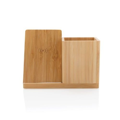 Bamboo Pen Holder with 10W Wireless Charger