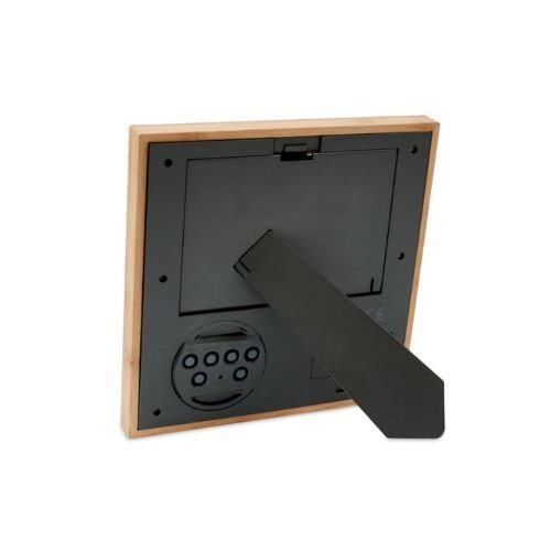 Bamboo Photo Frame with Digital Clock & Weather Station