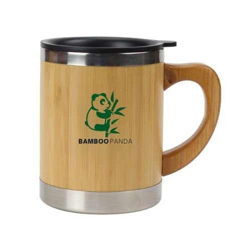 Bamboo & Stainless Steel Coffee Travel Mug