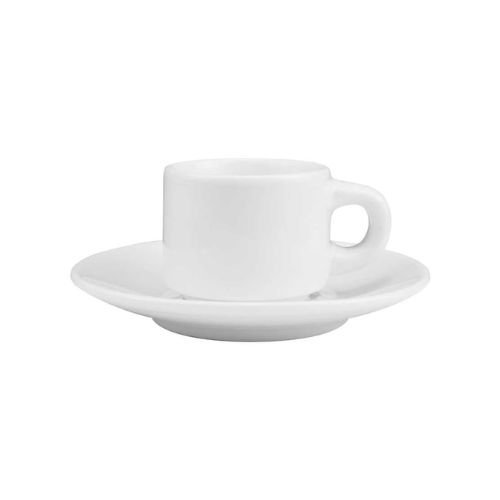 Sublimation White Ceramic Cup & Saucer 77ml