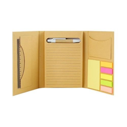 Tri-Fold Notepad with Sticky Notes