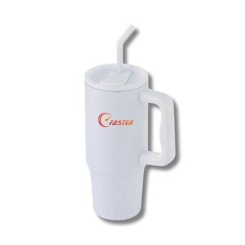 Recycled Stainless Steel Tumbler with Reusable Straw