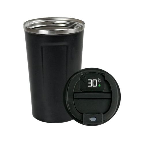LED Temperature Display Black Tumbler