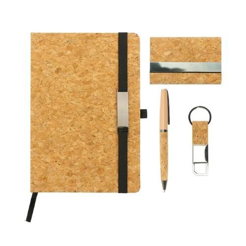 Office Gift Sets with Notebook, Pen, Card Holder, and Keychain