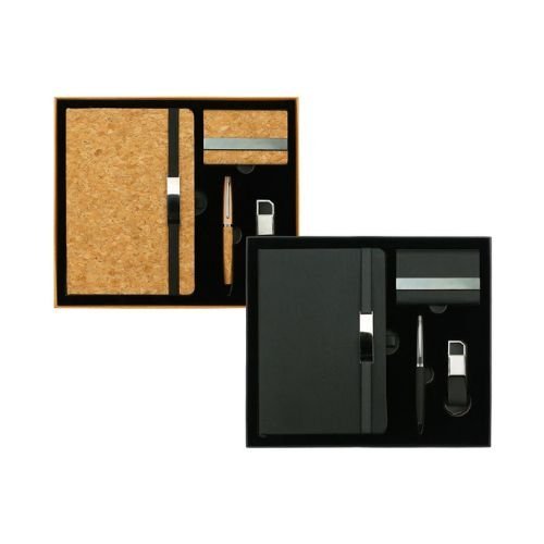 Office Gift Sets with Notebook, Pen, Card Holder, and Keychain