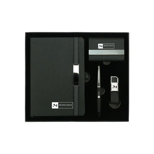 Office Gift Sets with Notebook, Pen, Card Holder, and Keychain