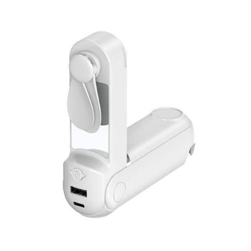 5 in 1 Powerbank Fan with Torch, Phone Holder Mirror
