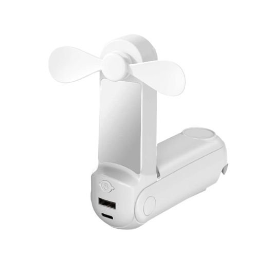 5 in 1 Powerbank Fan with Torch, Phone Holder & Mirror
