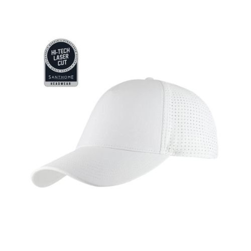 5 Panel DryNCool Sports Cap White | Corporate Gifts Dubai